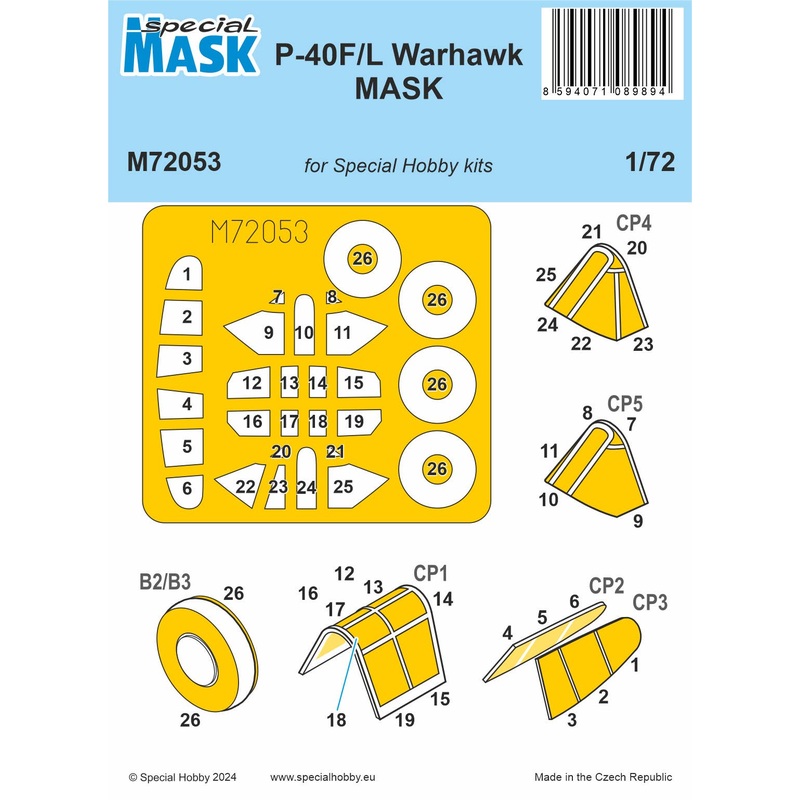 1/72 P-40F/L Warhawk MASK (for Special Hobby)