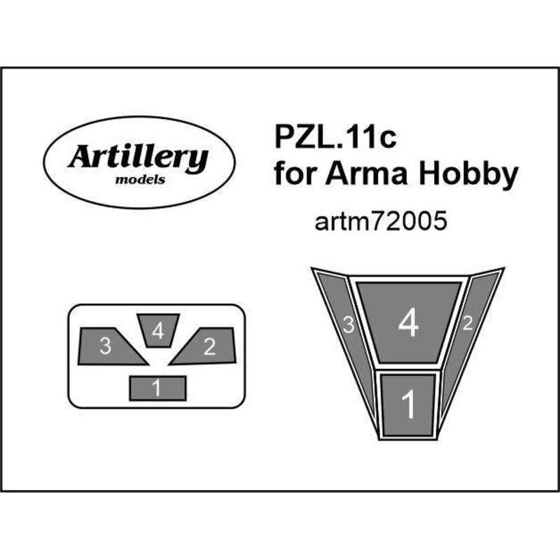 1/72 PZL P.11c MASK, for Arma Hobby