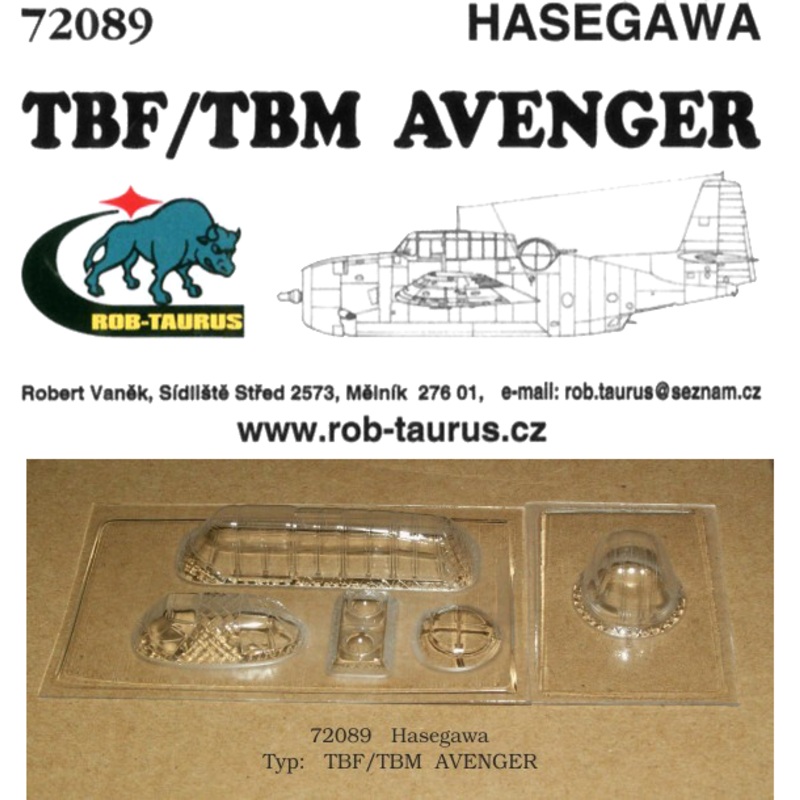 1/72 TBF/TBM Avenger Canopy (for Hasegawa)