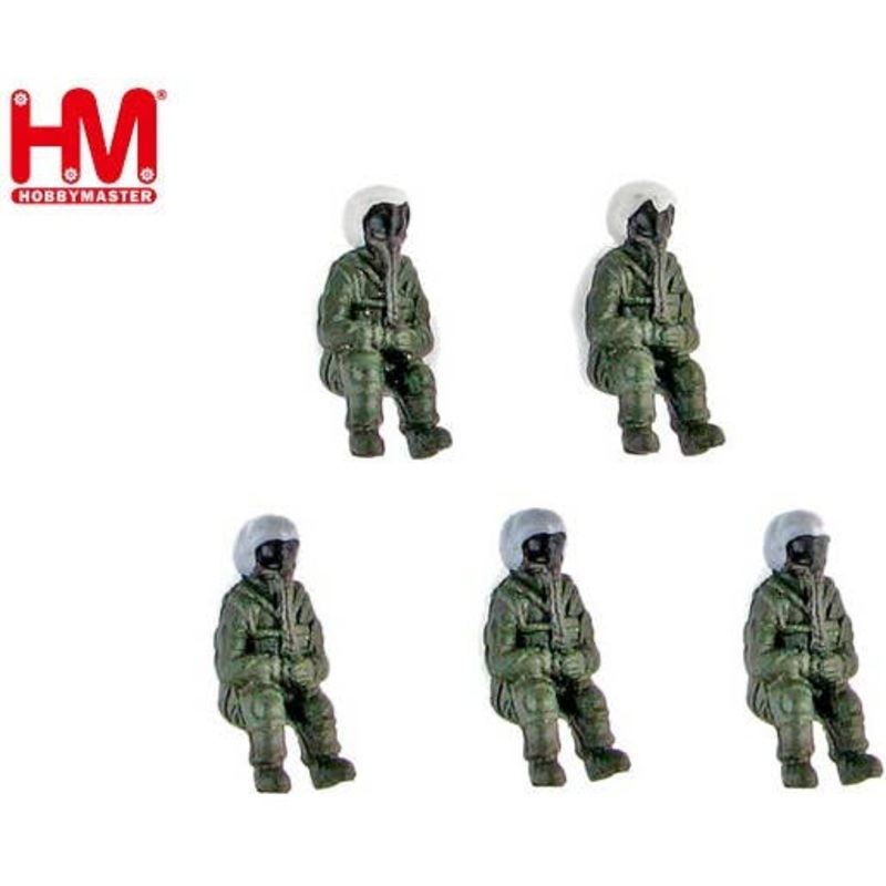1/72 US Modern Pilots (2 with White Helmets, 3 with Grey Helmets)