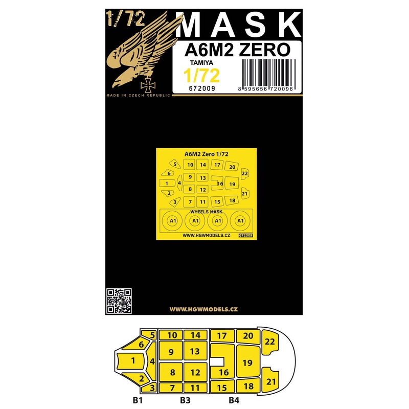 1/72 A6M2 ZERO Masks