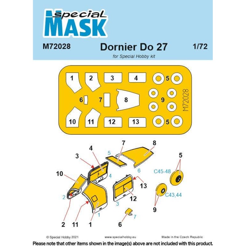 1/72 Dornier Do.27 Mask for Special Hobby