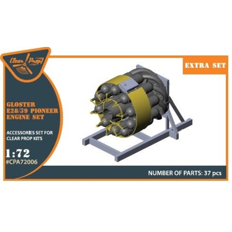 1/72 Gloster E28/39 Pioneer Engine Set (for Clear Prop!)