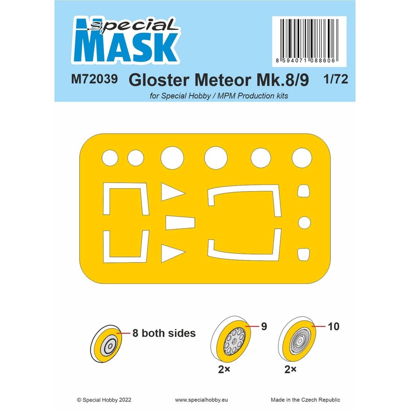 1/72 Gloster Meteor Mk.8/9 MASK for Special Hobby kits
