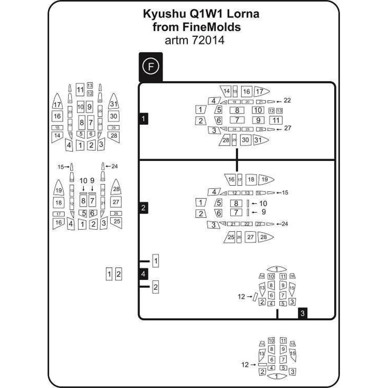1/72 Kyushu Q1W1 Lorna MASK, for Fine Molds