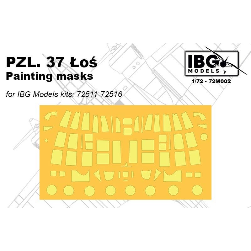 1/72 Polish Bomber PZL.37 Roche Mask Seal (for IBG: 72M002)