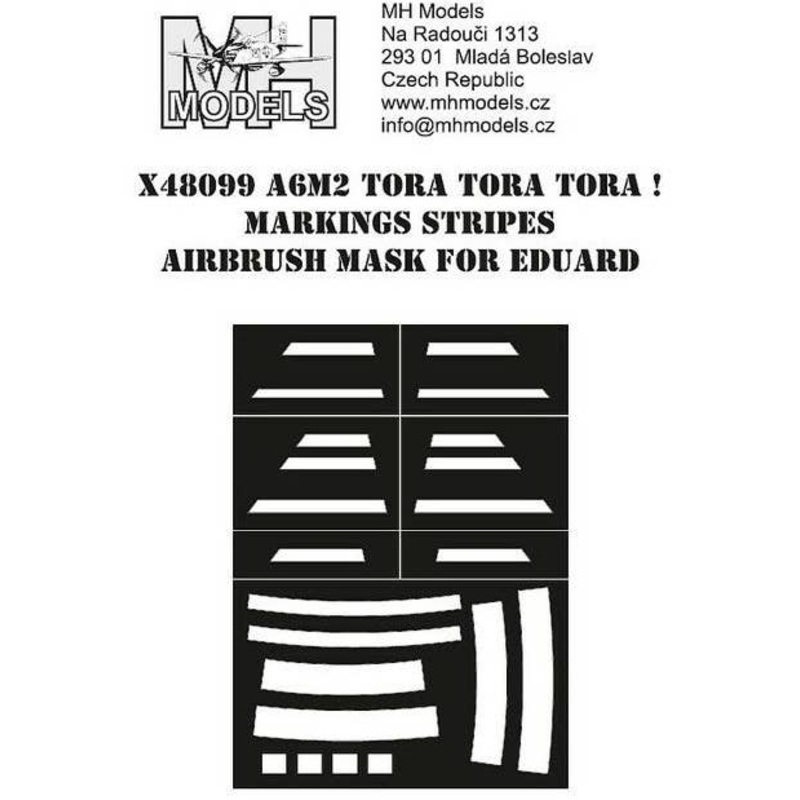 1/48 A6M2 Tora Tora Tora! Markings stripes airbrush mask for Eduard