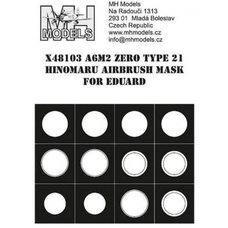 1/48 A6M2 Zero Type21 Hinomaru airbrush mask for Eduard