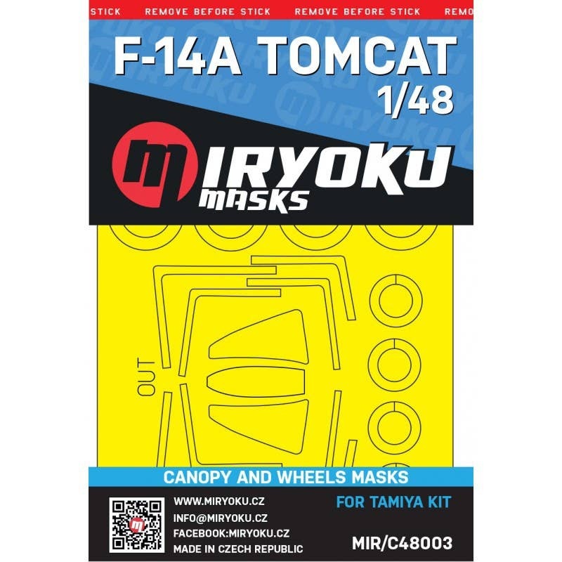 1/48 F-14A Tomcat Canopy Masks