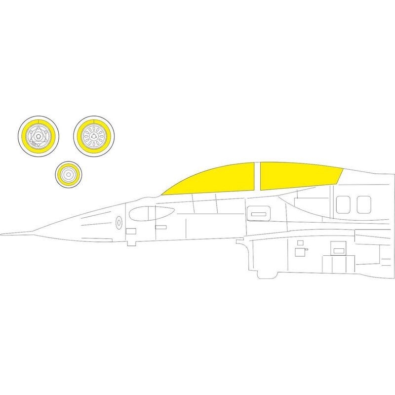 1/48 F-16D Block 30/40/50 TFace Mask (for Kinetic)