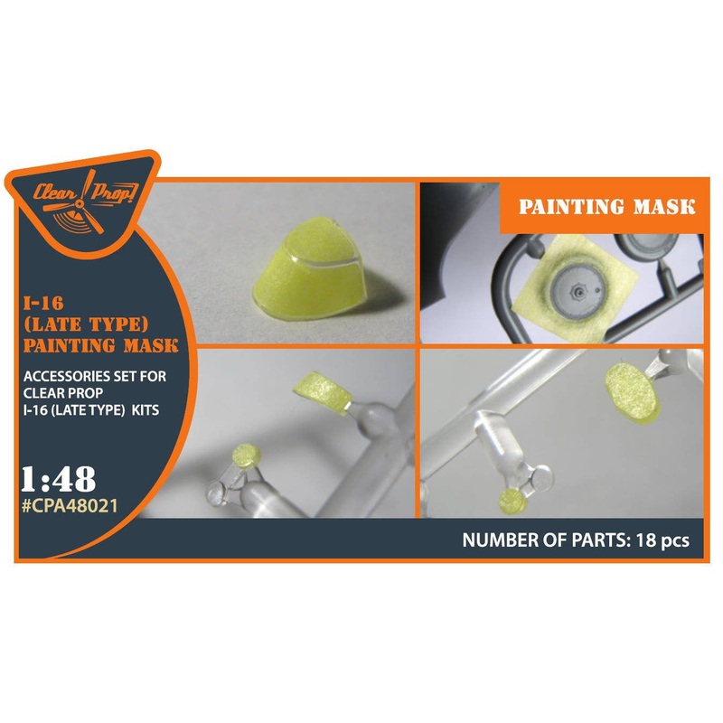 1/48 I-16  (late version) painting mask on yellow kabuki paper for CP kit