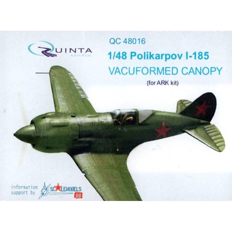 1/48 Polikarpov I-185 Vacuformed Clear Canopy (for ARK kit)