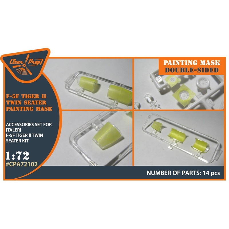 1/72 F-5F Tiger II painting mask on yellow kabuki paper for Italeri kits