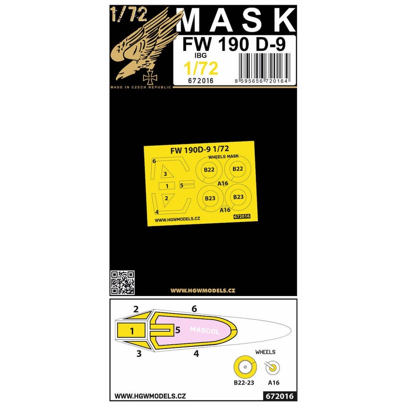1/72 Focke-Wulf Fw 190D paint mask (for IBG)