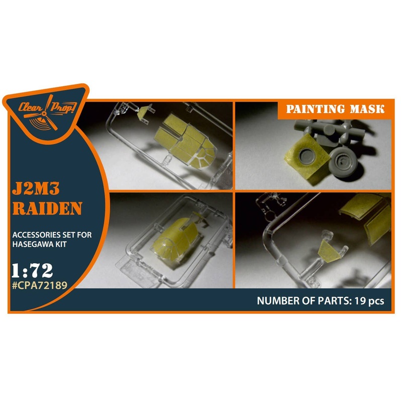 1/72 J2M3 Raiden painting mask on yellow kabuki paper for Hasegawa kits