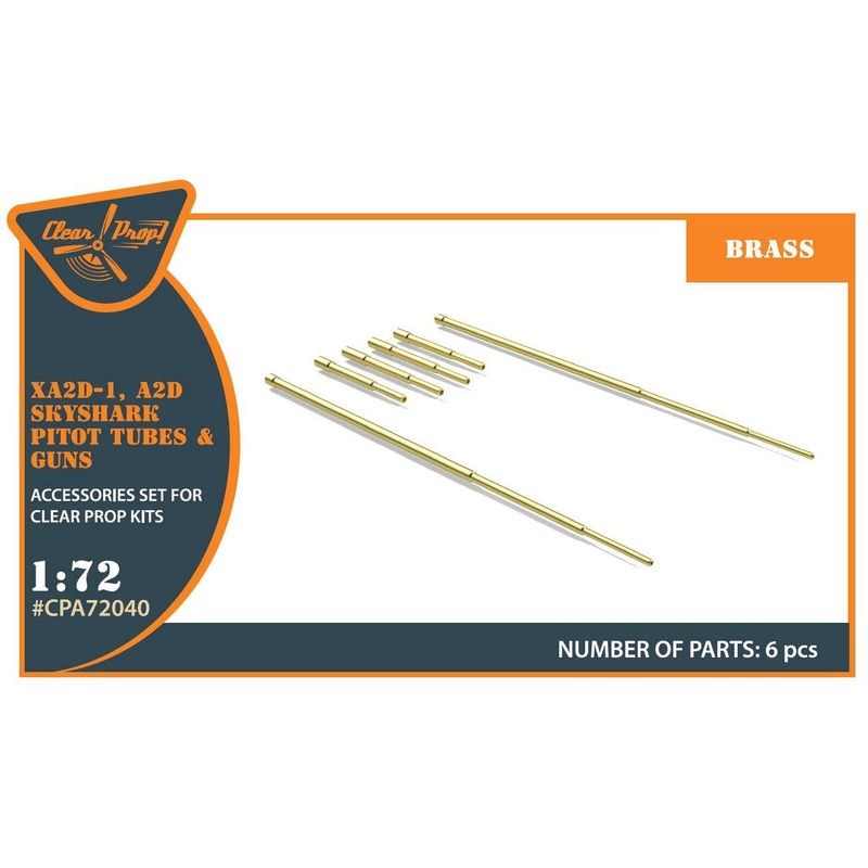 1/72 XA2D-1, A2D Skyshark Pitot Tubes and Guns (for Clear Prop!)