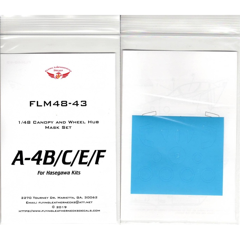 1/48 A-4B / C / E / F Canopy & Wheel Mask Set (For H Company Kit)