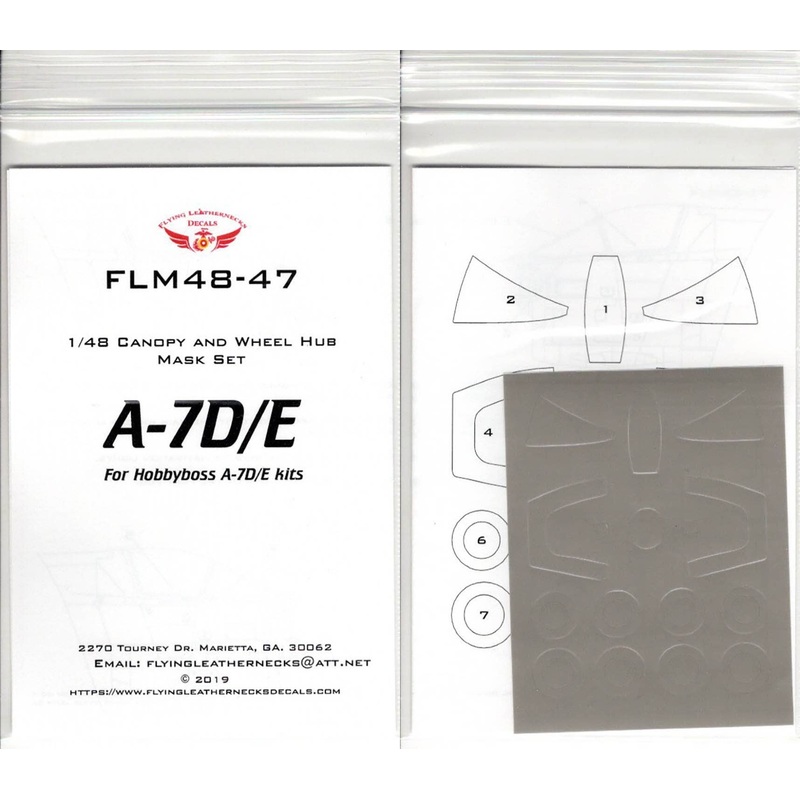 1/48 A-7D / E Canopy & Wheel Mask Set (For HB Kit)