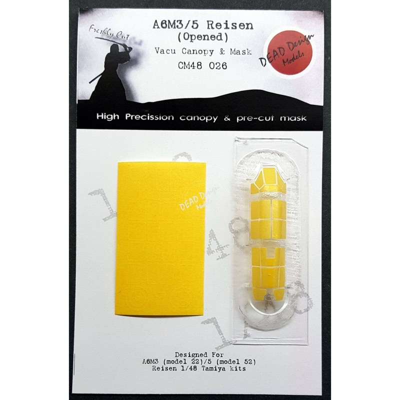 1/48 A6M Vacu Canopy & Mask open (for Tamiya)