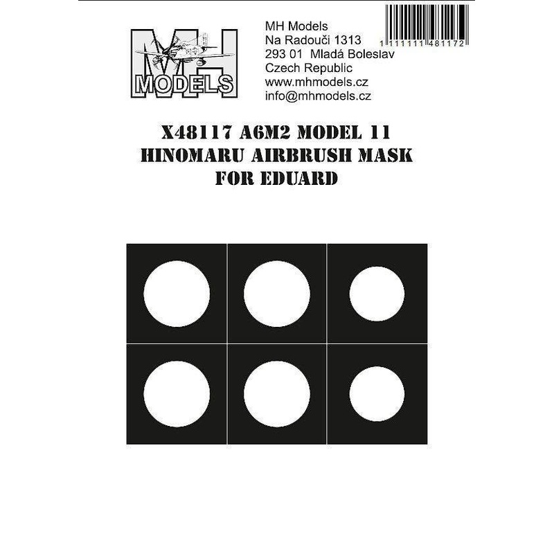 1/48 A6M2 Model 11 Hinomaru airbrush mask for Eduard