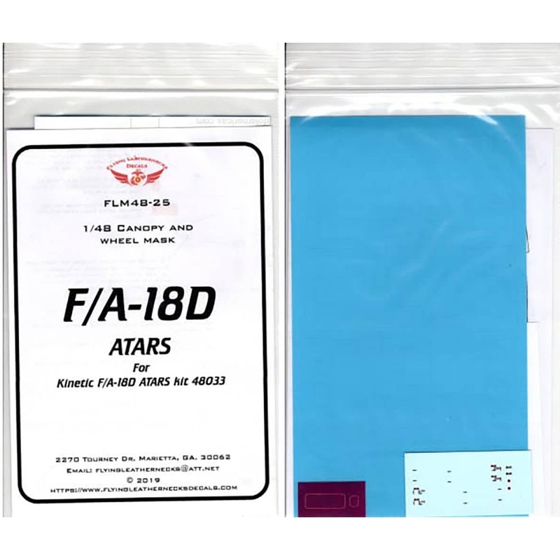 1/48 F/A-18D ATARTS Canopy & Wheel Mask (for Kinetic)