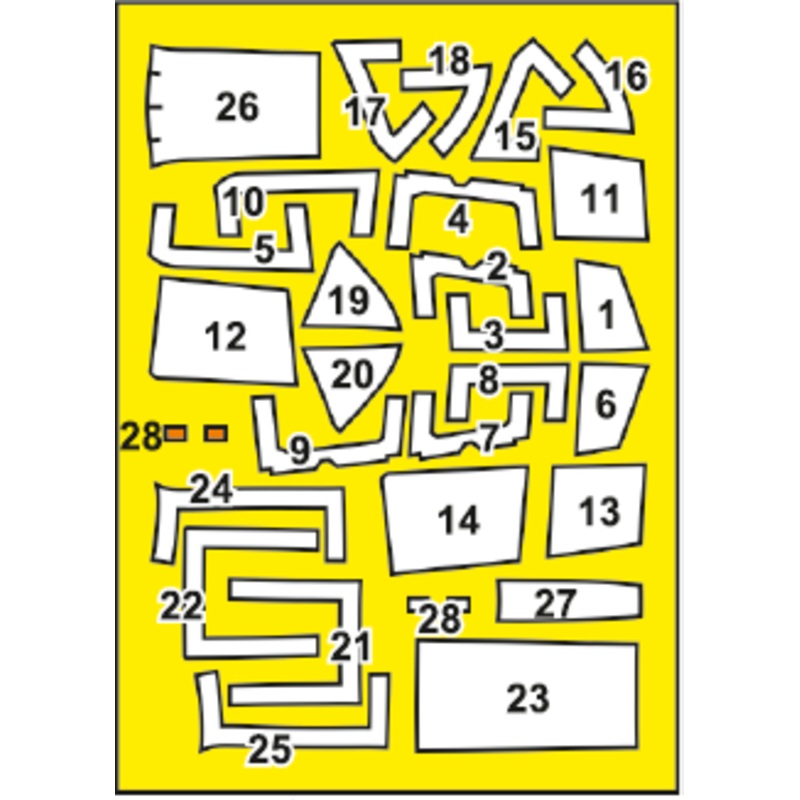 1/48 OV-10 A/D Bronco painting mask for ICM kit (48300/48301) "yellow kabuki paper"