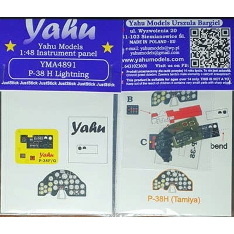 1/48 P-38H Lightning Coloring Instrument Panel Tamiya