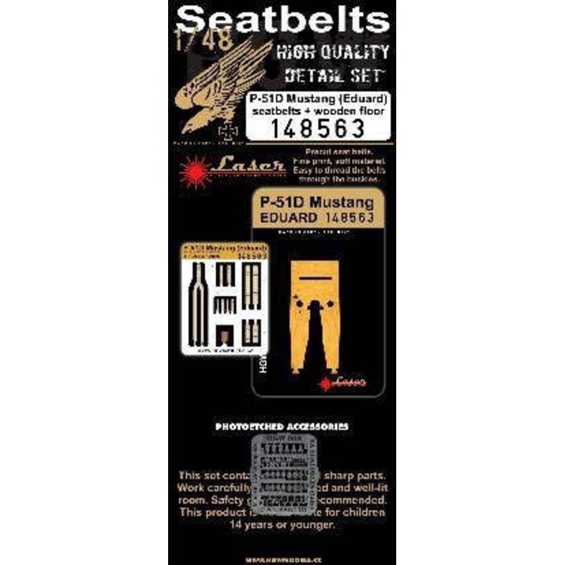 1/48 P-51D Fabric Seatbelt w/Wooden Floor (for Eduard)