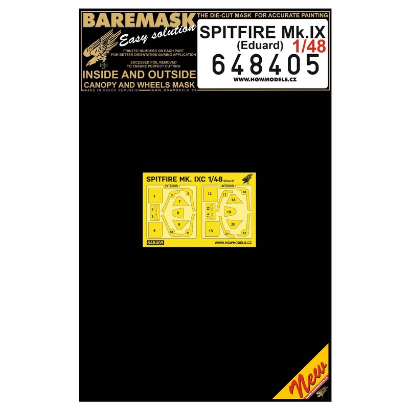 1/48 Spitfire Mk.IXdouble-sided paint mask for Eduard