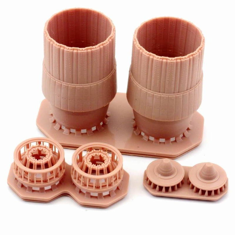 1/48 AL-31F C-D Nozzles for Su-27 (In Diverge) (for Great Wall Hobby)