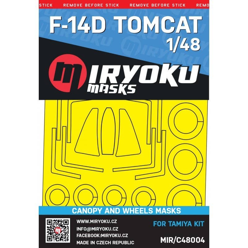 1/48 F-14D Tomcat Canopy Masks