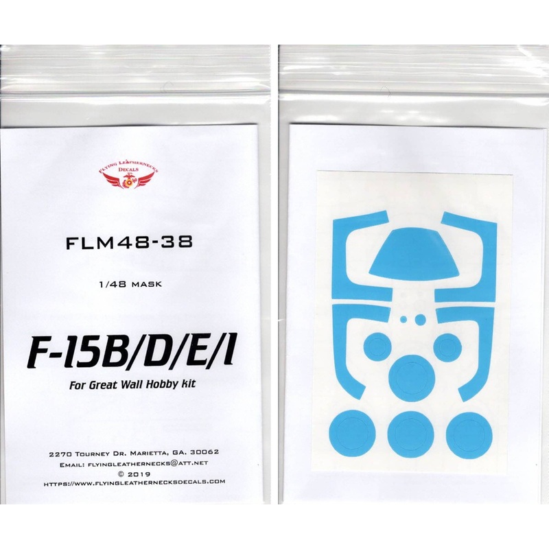 1/48 F-15B / D / E / I Canopy & Wheel Mask Set for GWH Kit