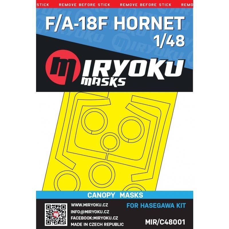 1/48 F/A-18F Hornet Canopy Masks