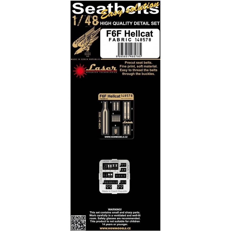 1/48 F6F Hellcat microfiber seat belt (Fabric)
