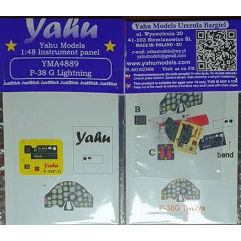 1/48 P-38G Lightning Coloring Instrument Panel Tamiya