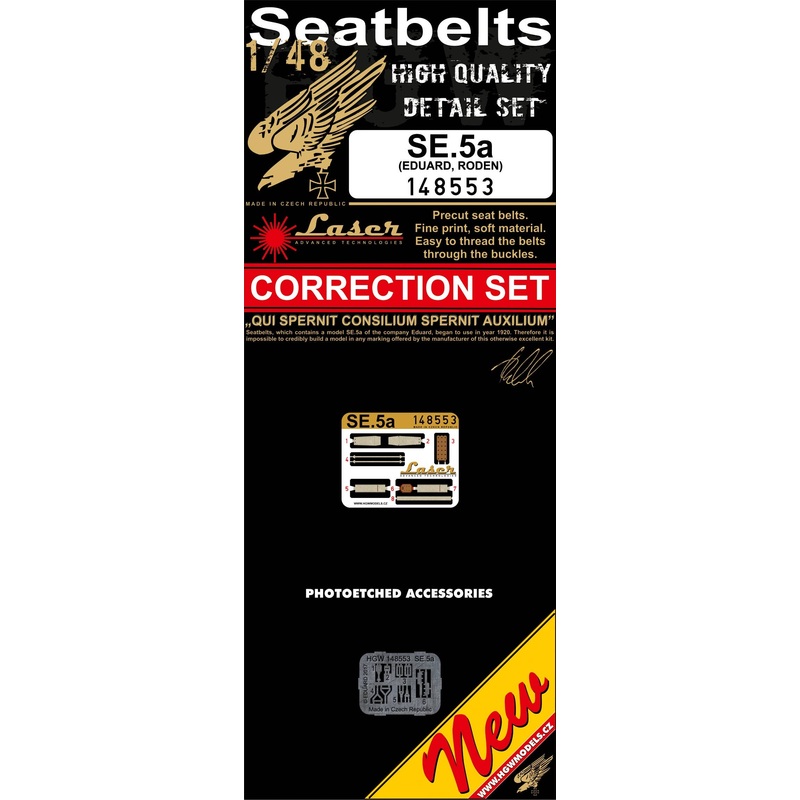 1/48 SE.5a Seatbelts (for Eduard / Roden)