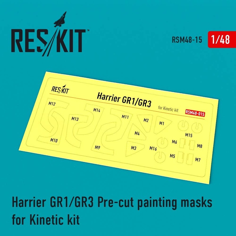 Harrier GR1/GR3 Pre-cut painting masks for Kinetic kit