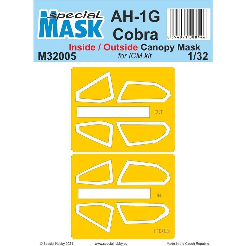 1/32 AH-1G Cobra Inside/Outside MASK for ICM
