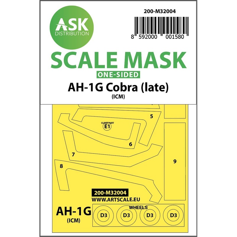1/32 AH-1G Cobra (late) one-sided for ICM