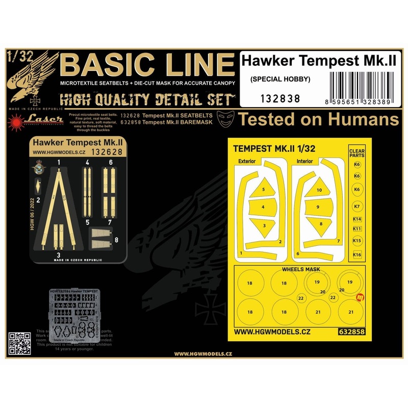 1/32 Hawker TEMPEST Mk.II (BASIC LINE: seatbelts + masks / for Special Hobby)