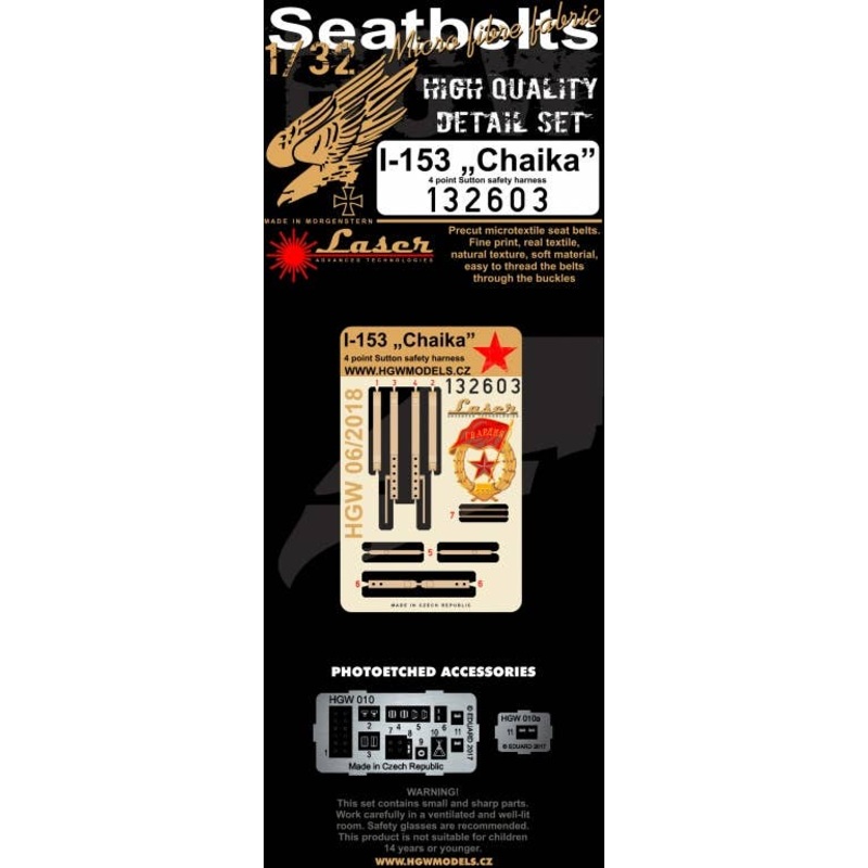 1/32 I-153 Fabric Seatbelt (for ICM)