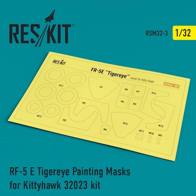 1/32 RF-5 E Tigereye Painting Masks for Kittyhawk 32023 kit