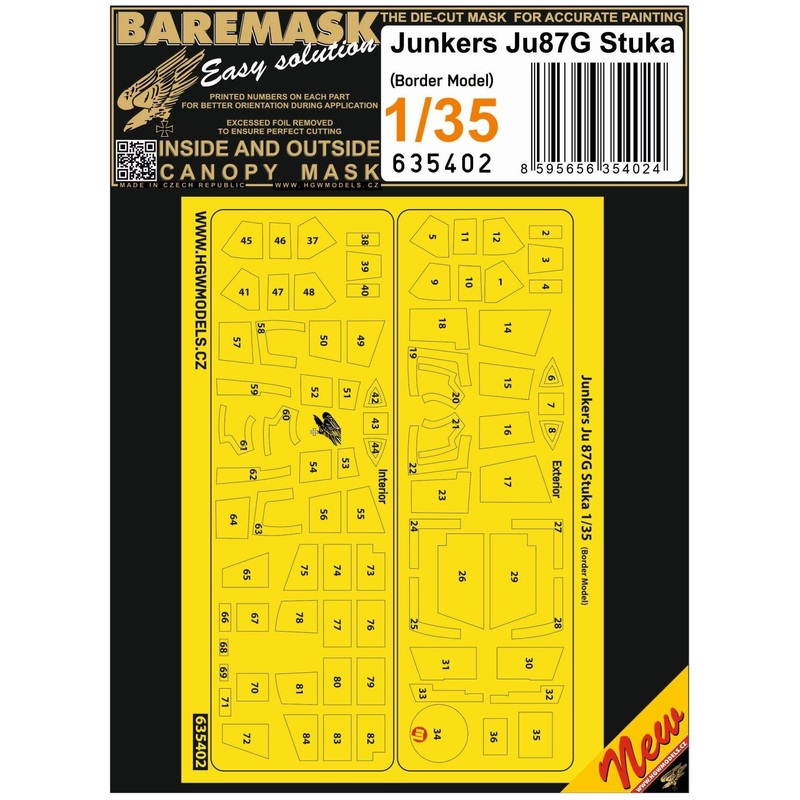 1/35 Junkers Ju87G Stuka Masks (for Border Model)
