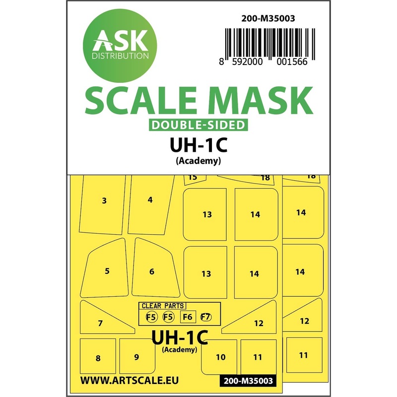 1/35 UH-1C double-sided painting mask for Academy