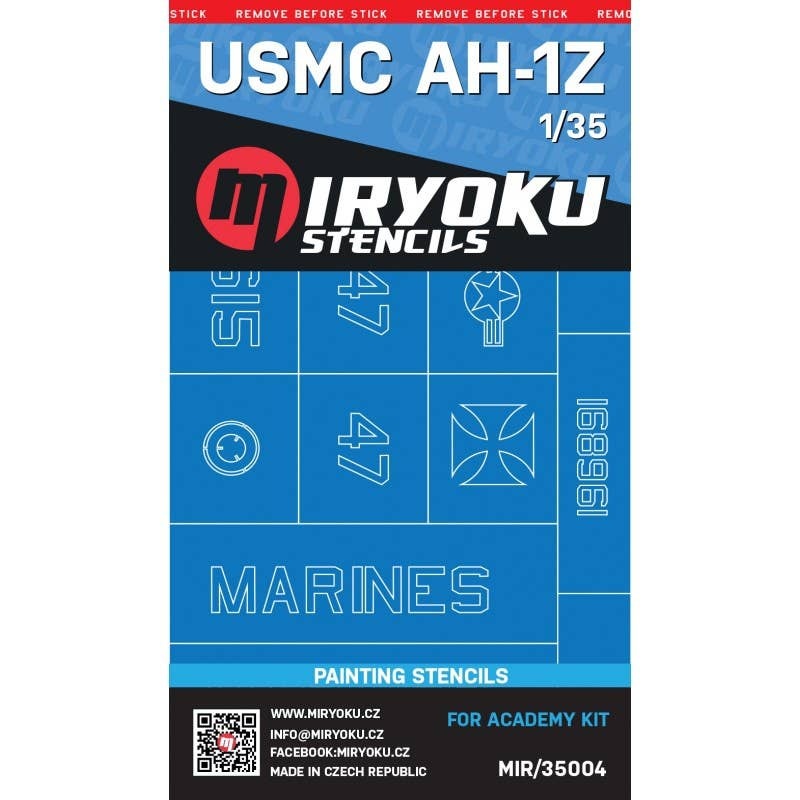 1/35 USMC AH-1Z Viper Painting Stencils