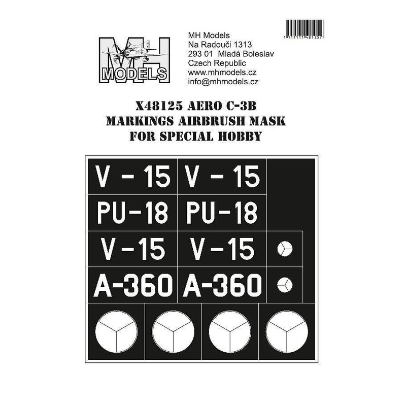 1/48 Aero C-3B Markings airbrush mask for Special Hobby