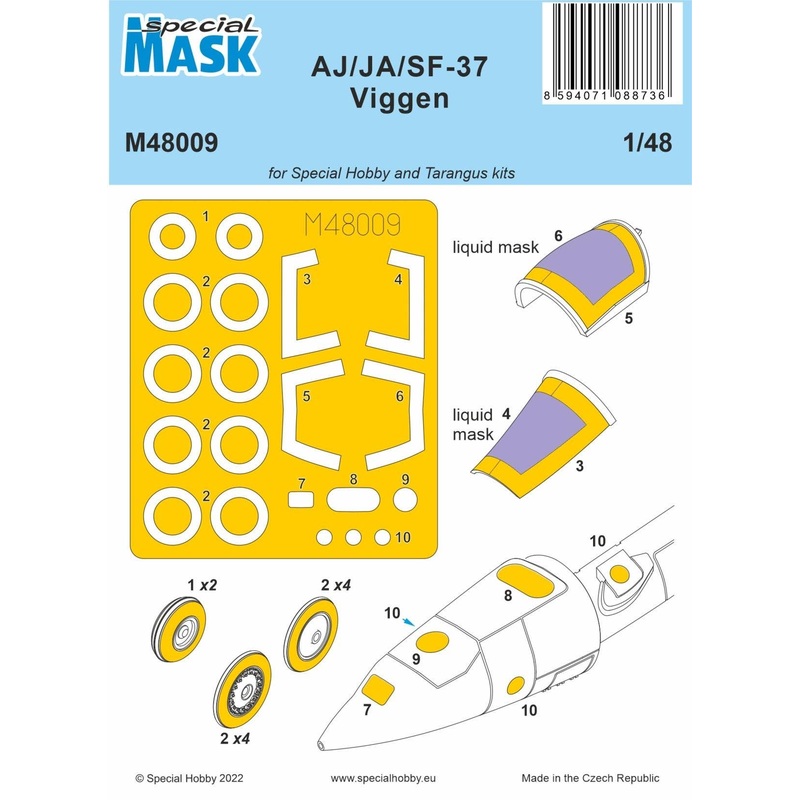 1/48 AJ/JA/SF-37 Viggen MASK (for Special Hobby)