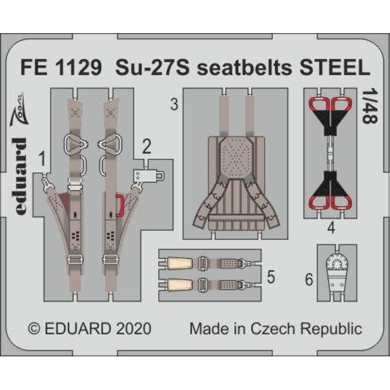 1/48 Su-27S Seatbelts STEEL (for Kitty Hawk)