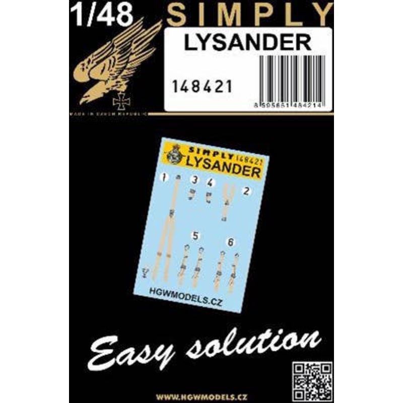 1/48 Westland Lysander 3D Decal Seatbelt