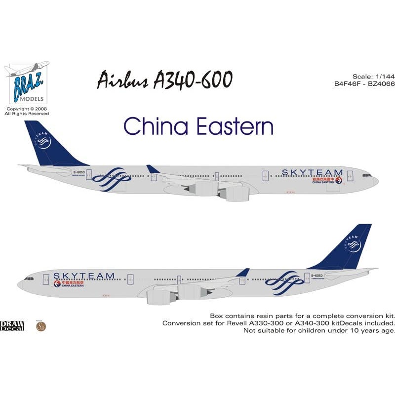 1/144 Airbus A340-600 Conversion Set China Eastern Skyteam (for Revell)